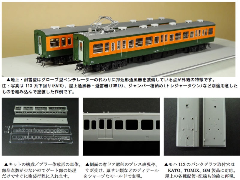 N) 2128 国鉄・近郊形直流電車113系 クハ111(新製冷房車) 未塗装車体