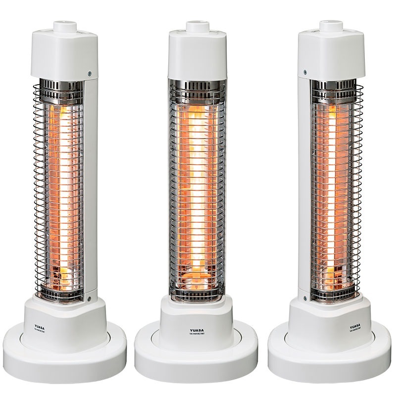 ユアサプライムス.com｜首振り電気ストーブ コンパクト YA-H410D(W