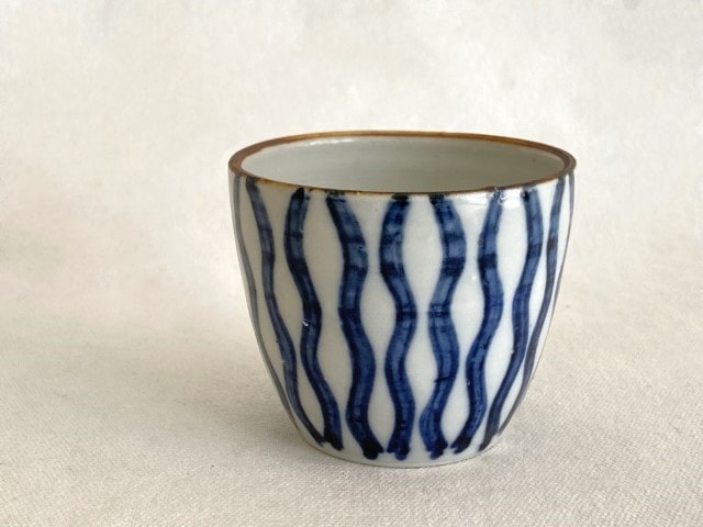 中尾万作 染付立涌文 湯呑 | ブランド,中尾万作 | YUI LIVINGS | 神戸