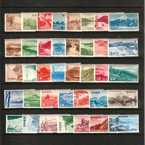 銭単位切手 昭和15年 大雪山国立公園小型シート 概ね美品 8000円 銭