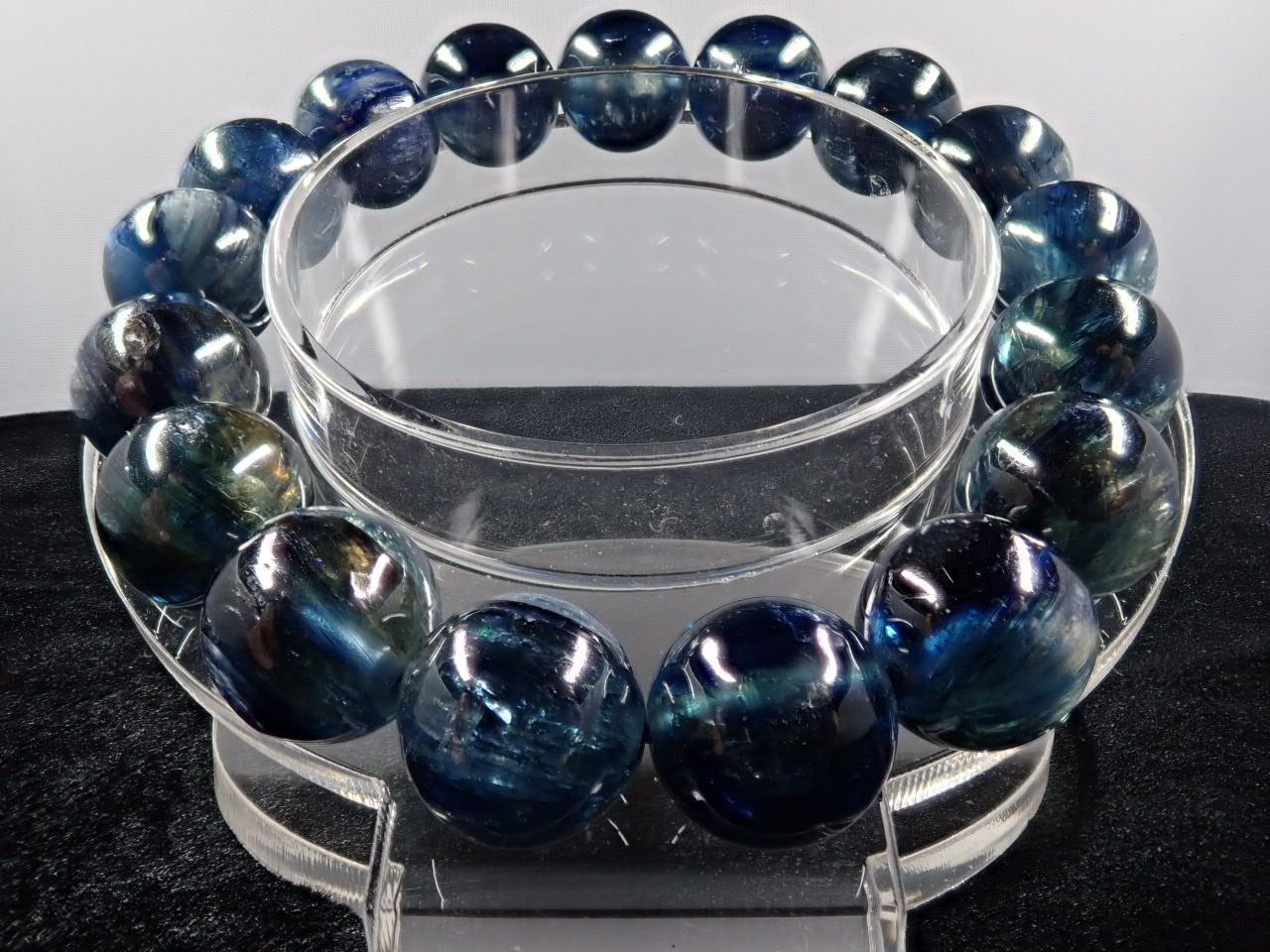 ブルーグリーンカイヤナイト ブレスレット 12.3㎜ XA | 天然石,カ行