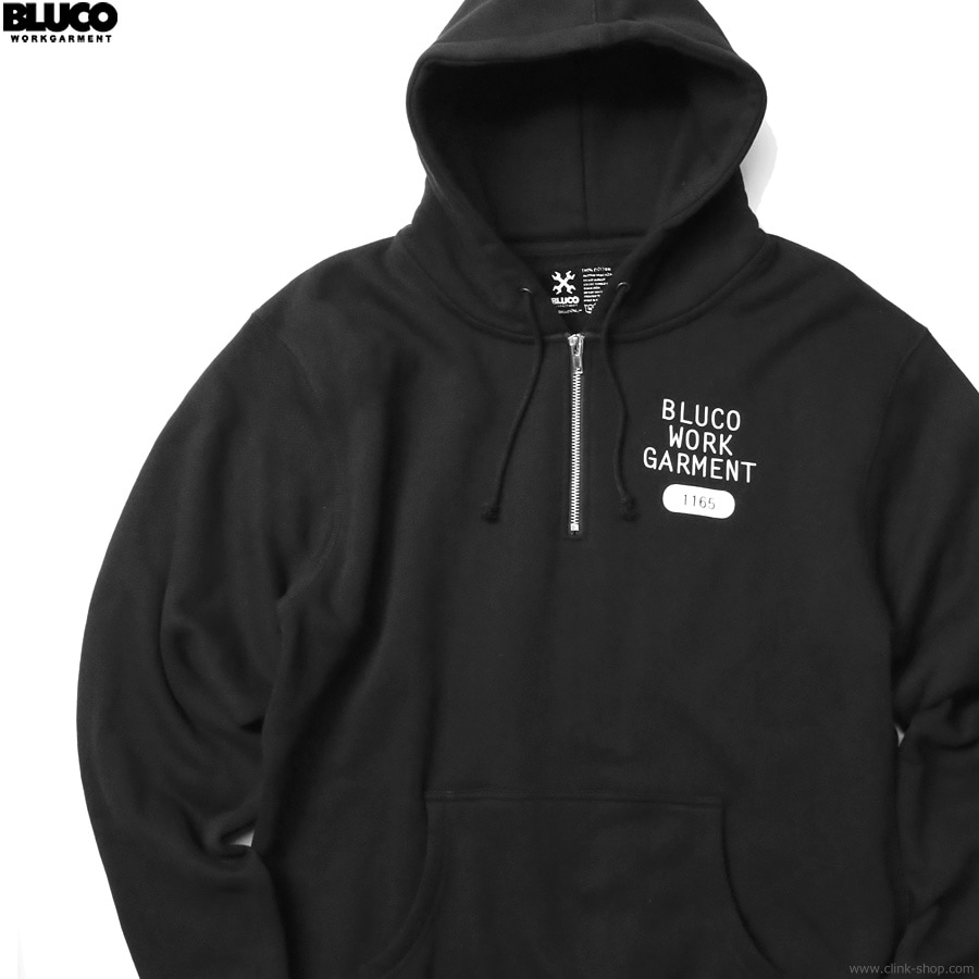 CLINK｜BLUCO HEAVY PILE SWEAT HALF ZIP HOODIE -1165- (BLACK) [145