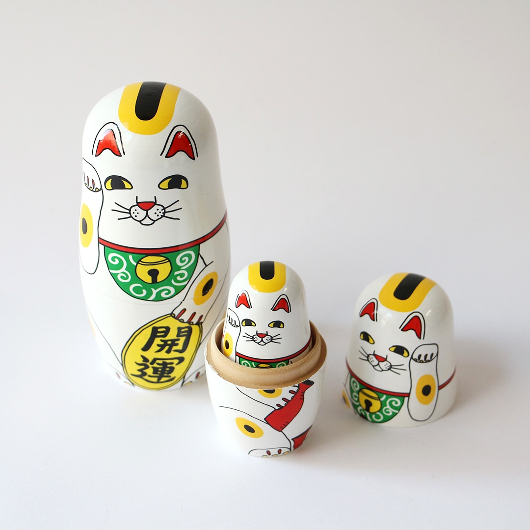 ラッキーキャット | 招き猫のマトリョーシカ | BRANDS,MIDORI KOMATSU