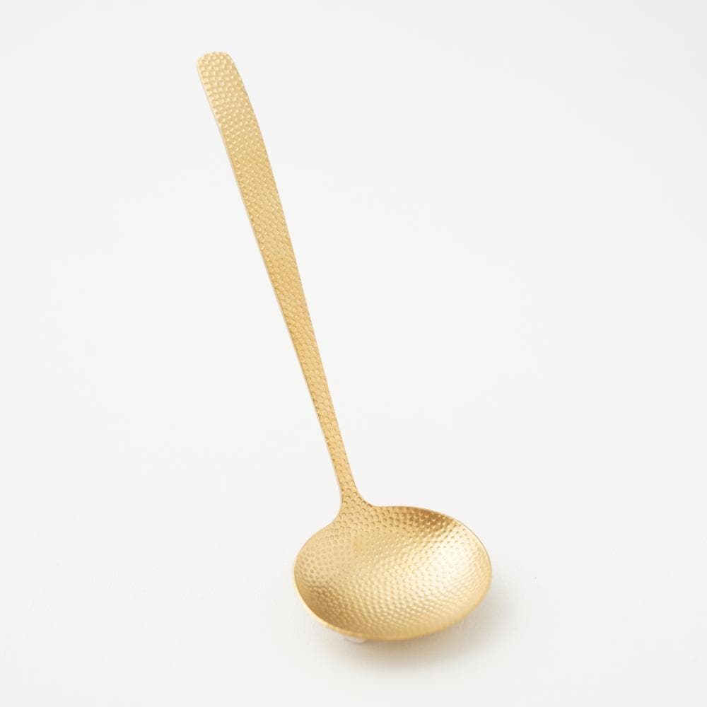 槌目入りお玉 穴明 ゴールド ｜ 四季折々のおしゃれな和食器通販サイト