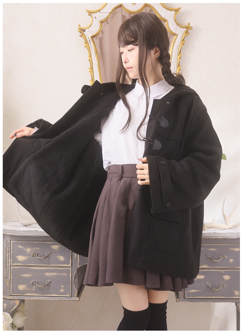 暖か裏ボア、ねこ耳うさぎ耳オリジナルダッフルコート。 ｜ Favorite