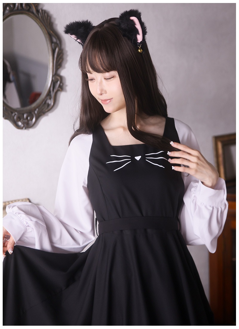 シンプル全円黒猫ワンピース ｜ Favorite