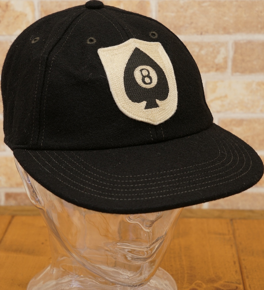 ダブルアールエル) RRL ロゴ刺繍 ウール ベースボール キャップ 馬革