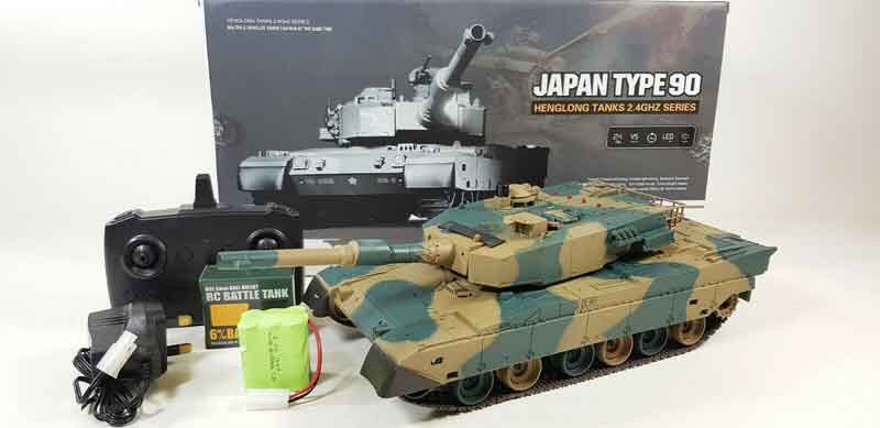 NEW HengLong 1/24 陸上自衛隊 90式戦車 赤外線BB発射戦車+サウンド