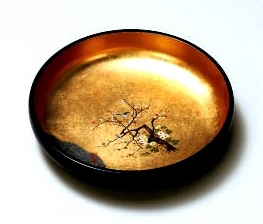 金沢金箔工芸品】 光悦菓子鉢～錦花鳥～（伝統工芸品） | お香/香炉