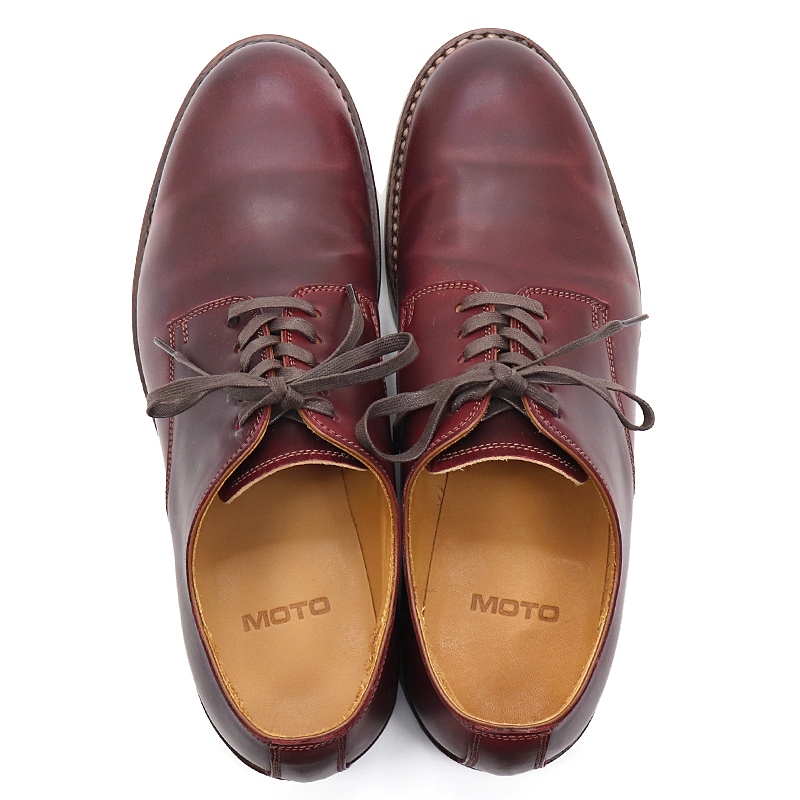 モト MOTO コードバンプレーントゥシューズ CORDOVAN PLAIN TOE SHOES