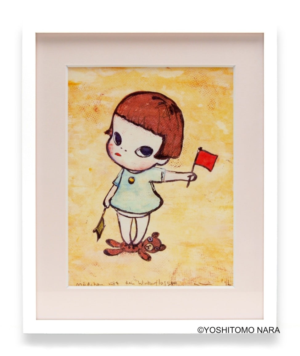 奈良美智 特別額装版ポスター [勉強中]｜ラムフロム - アートグッズ