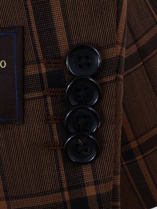 ≪WEB特価≫CANONICO/カノニコ/毛84％/モヘア16％/ブラウン/チェック