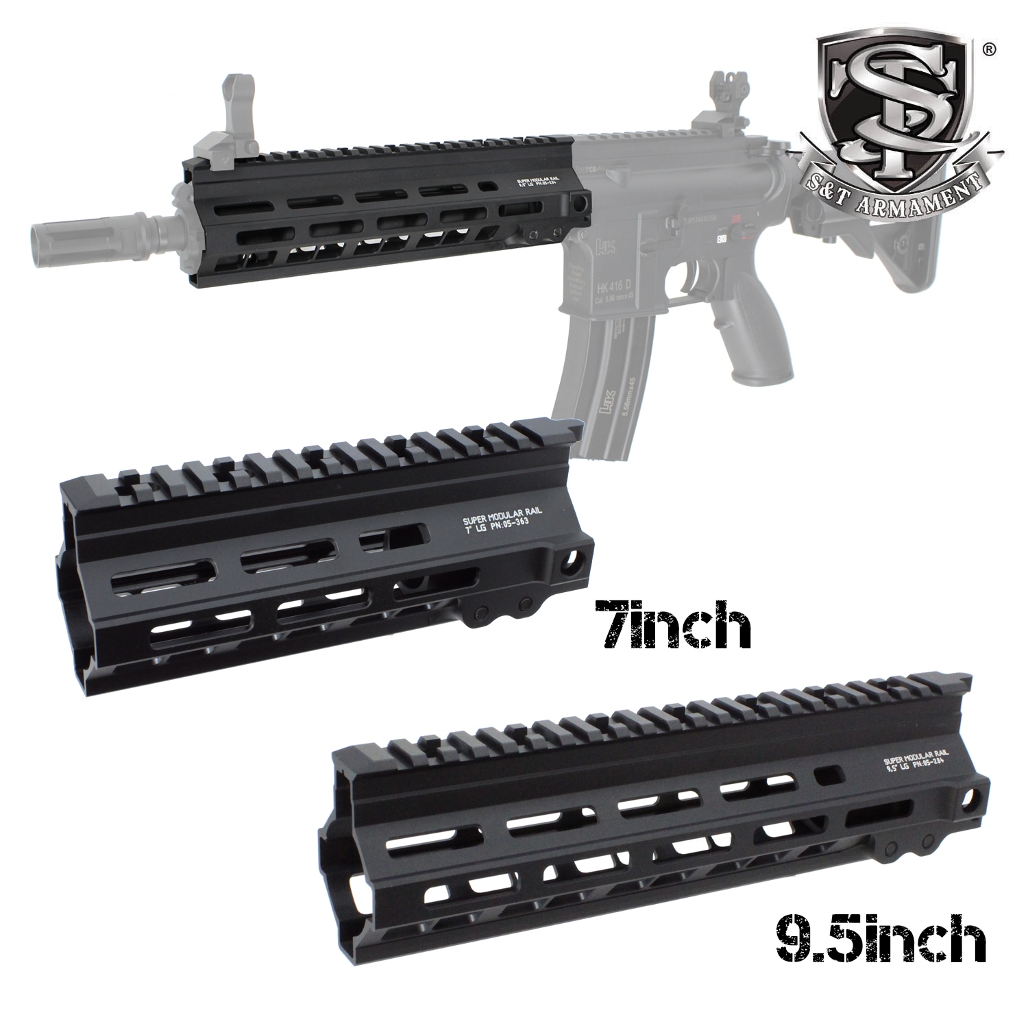 S＆T HK416用 Geissele SMRタイプ ハンドガード / S&T Geissele