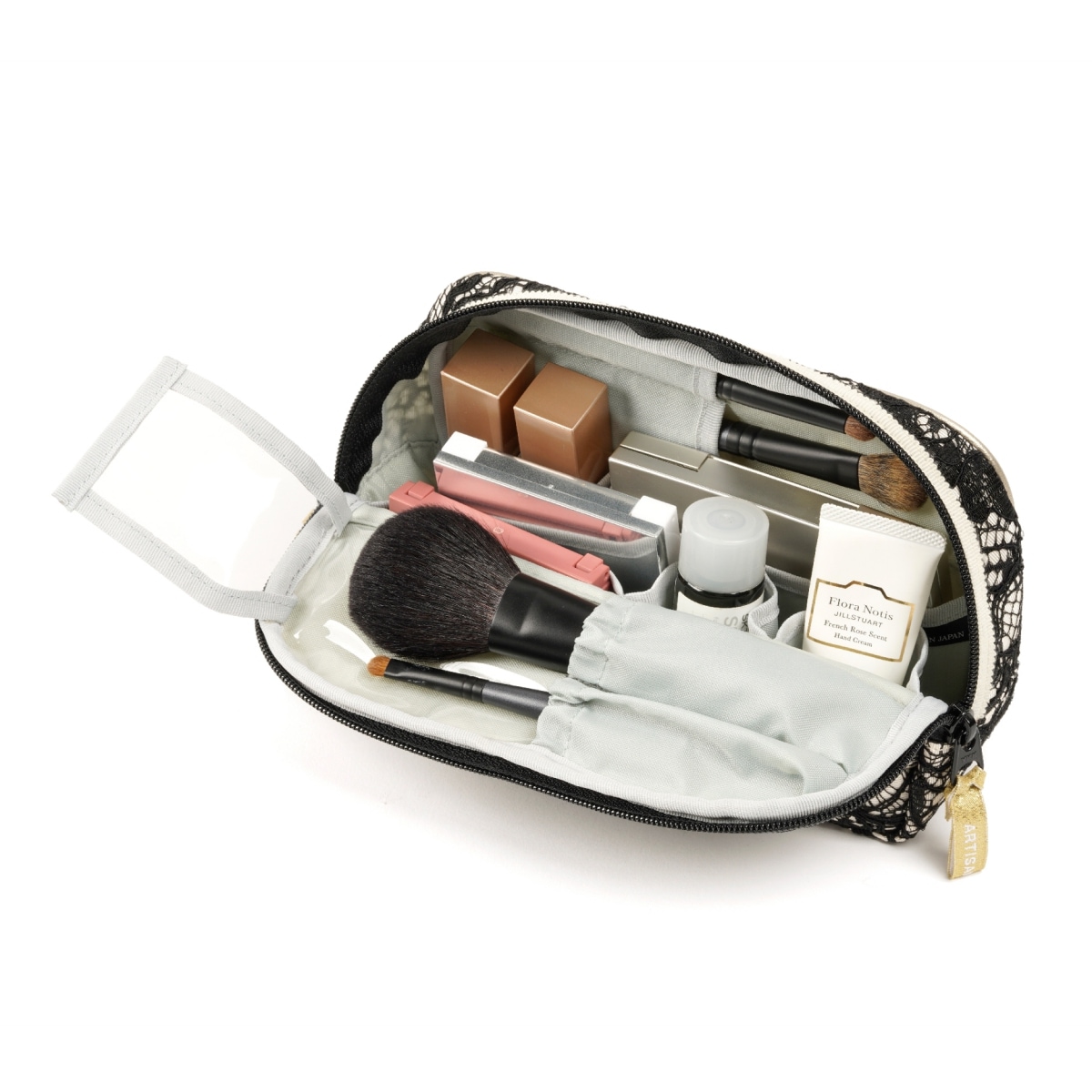 オンライン限定 ポーチと天然毛メイクブラシセット 2W-1046