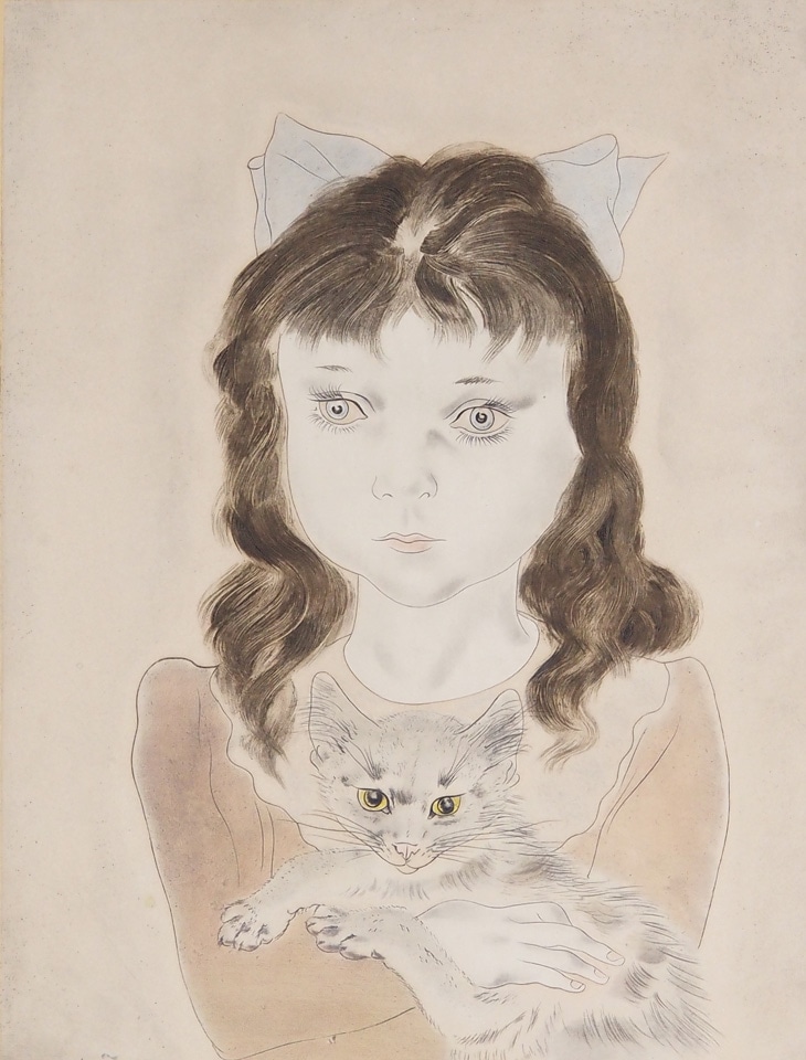 藤田嗣治 「猫を抱く少女」 | | アトリエ・ブランカ