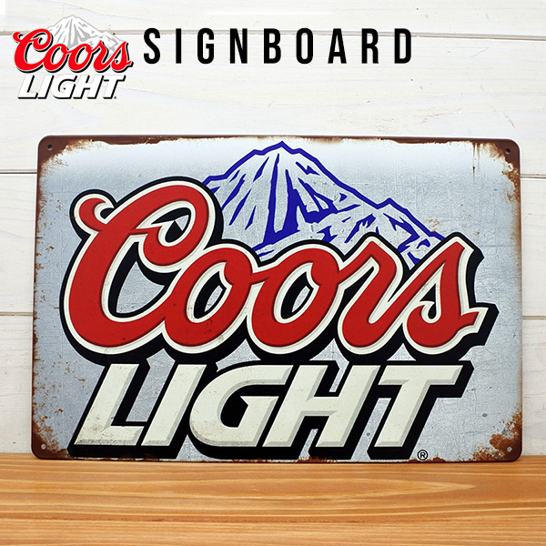 サインプレート COORS LIGHT クアーズ ライト 山 ガレージ サイン