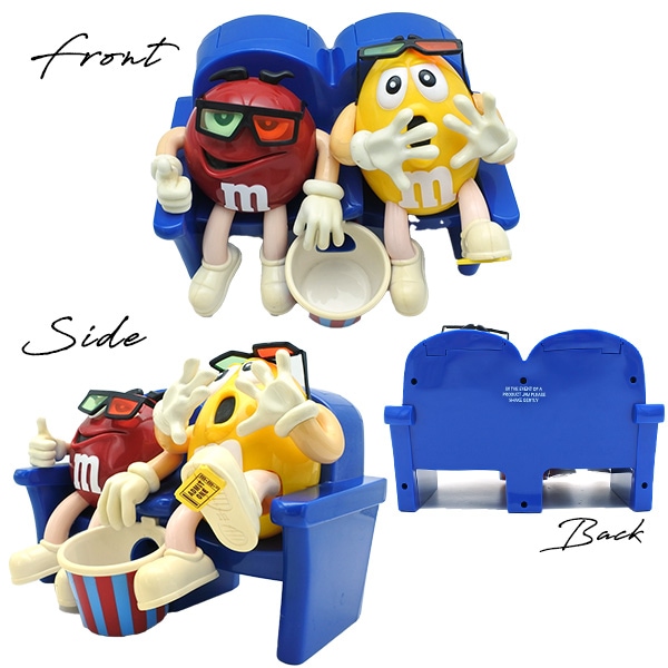 USED品 m&m's チョコレート ディスペンサー レッド イエロー