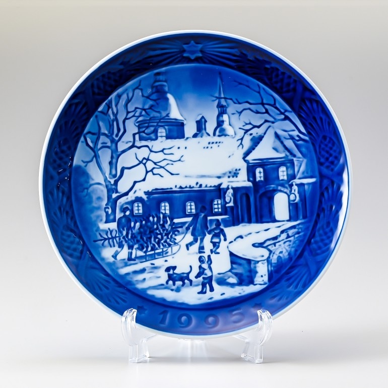 ロイヤルコペンハーゲン イヤープレート 1995年 平成7年 皿立て付き