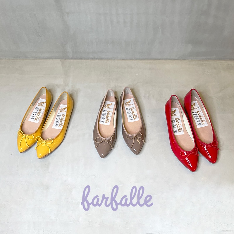 ファルファーレ farfalle】ポインテッドトゥエナメルバレエ | ANNE