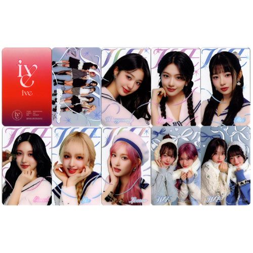 送料無料・速達】 IVE (アイブ) グッズ - 透明 フォト トレカ カード
