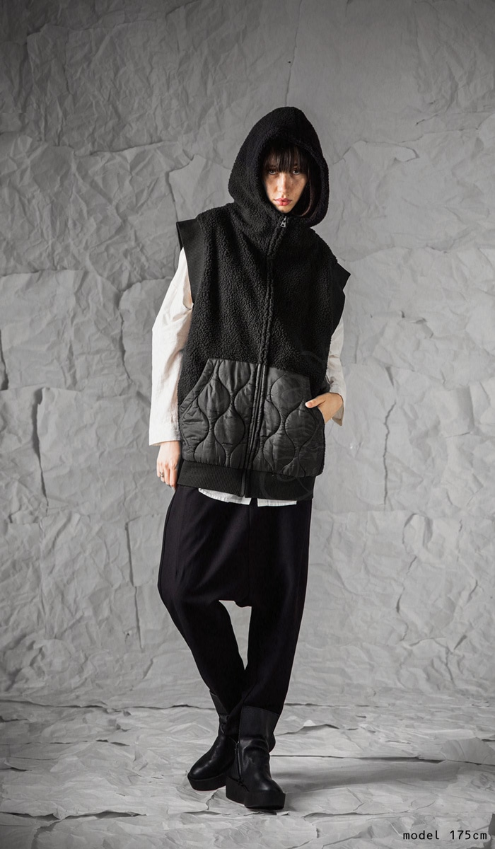 フード付き ボアベスト ベスト レディース アウター 送料無料・再販