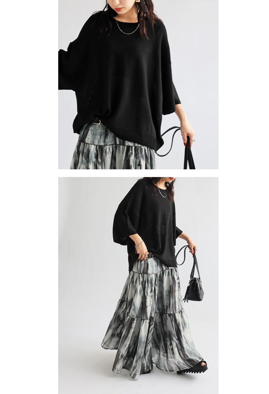 サマーニット ニット レディース トップス 五分袖・メール便不可