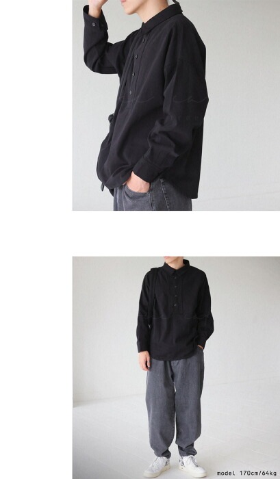 プルオーバーシャツ シャツ メンズ トップス 長袖 送料無料・メール便