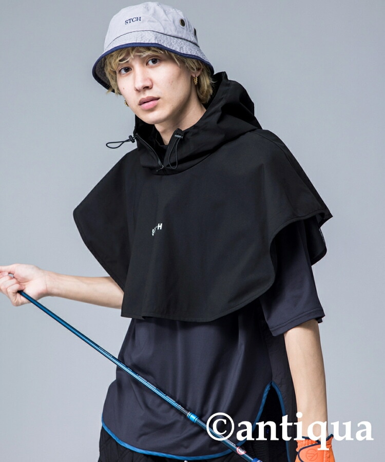 ANTIQUA GOLF×STCH レインポンチョ メンズ 送料無料・(100)メール便可