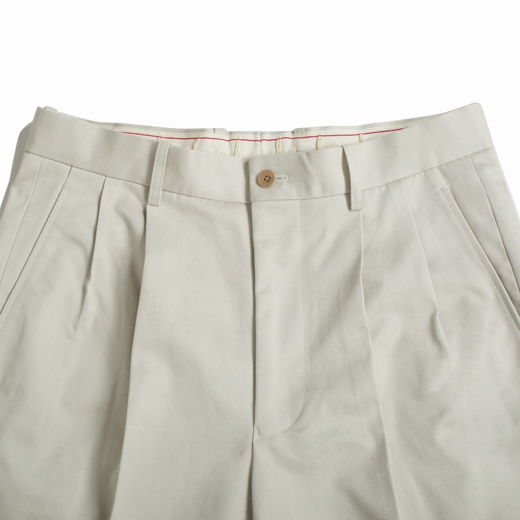 SCYE BASICS サイ ベーシックス サンホアキン綿 2プリーツ テーパード