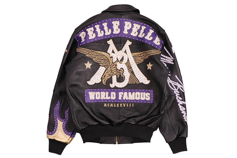 Pelle Pelle WORLD FAMOUS JACKET (325-37520-BGP:BLACK/WHITE/PURPLE