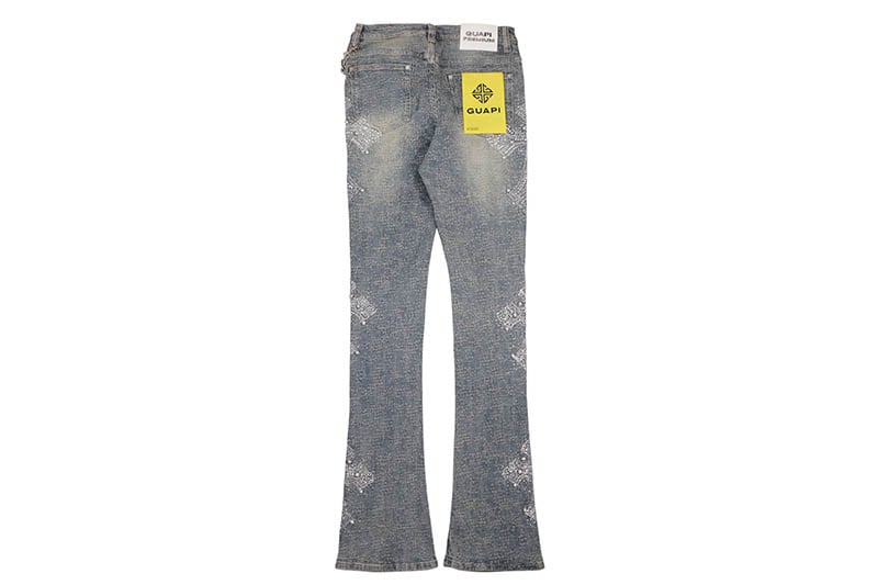 GUAPI VINTAGE BLUE DISTRESSED CROSS DENIM (563VBDCD) | Brand,G-L
