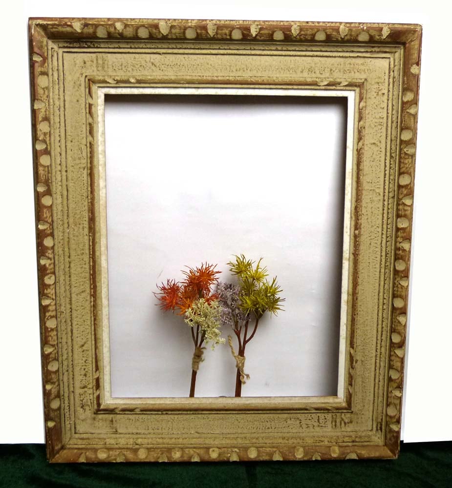 レトロ ヴィンテージ オールド シャビーな額縁 木製フレーム 油絵6号