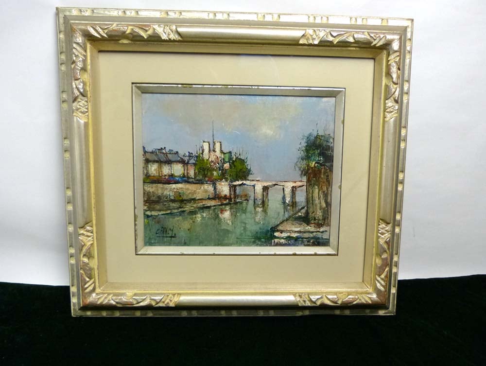 Claude Farcy / クロード・ファルシー 油彩画 / フランス画家 / 額装