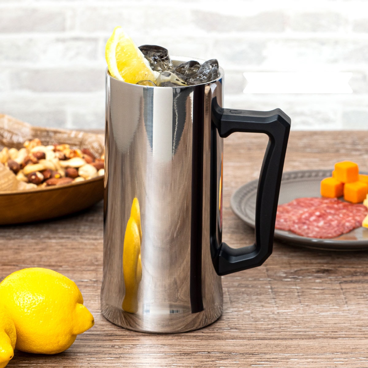 Sinqs（シンクス）ビアジョッキ 外面ミラー仕上げ なめらか飲み口 MEGA