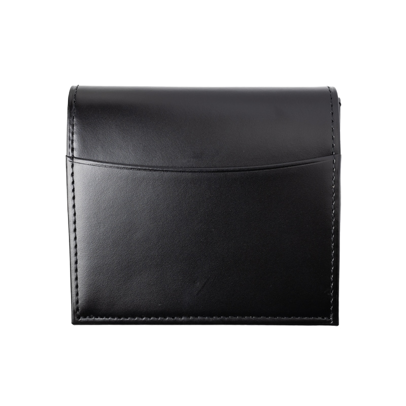 さとり コンパクト財布 松阪レザー 硯（ブラック） HCK65A-Z | 革小物
