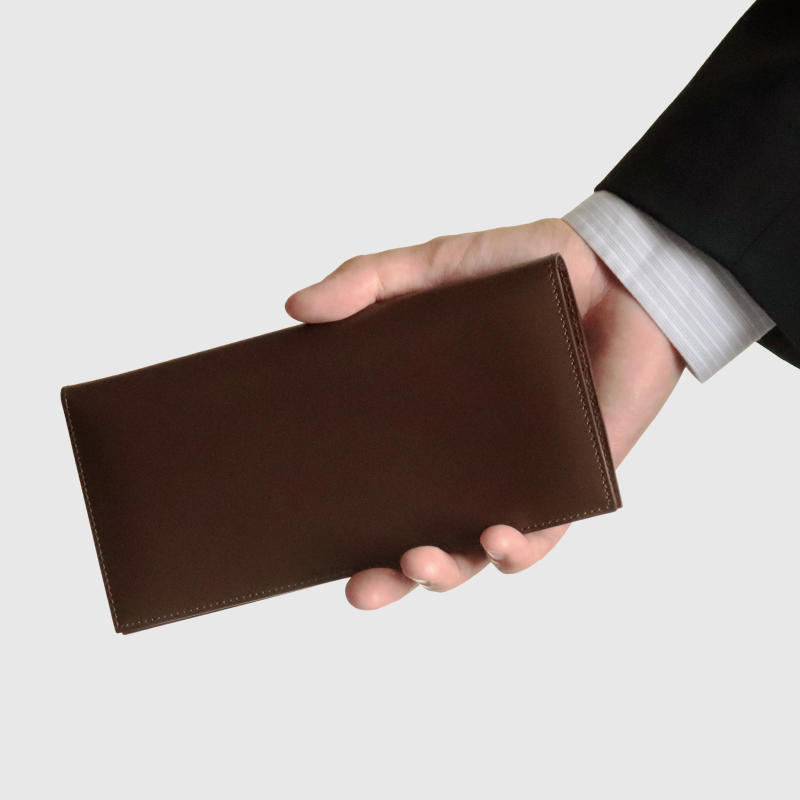 さとり 長財布 松阪レザー 群青（ネイビー） HCK61D-Z | 革小物