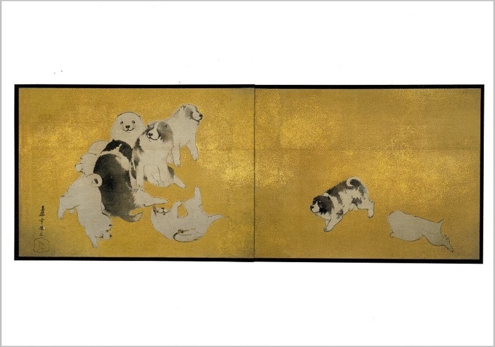 絵はがき〈仔犬図屏風〉長沢芦雪京都便利堂オンラインショップ