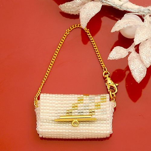 ビーズファクトリー デリカビーズ織りバッグチャームキット