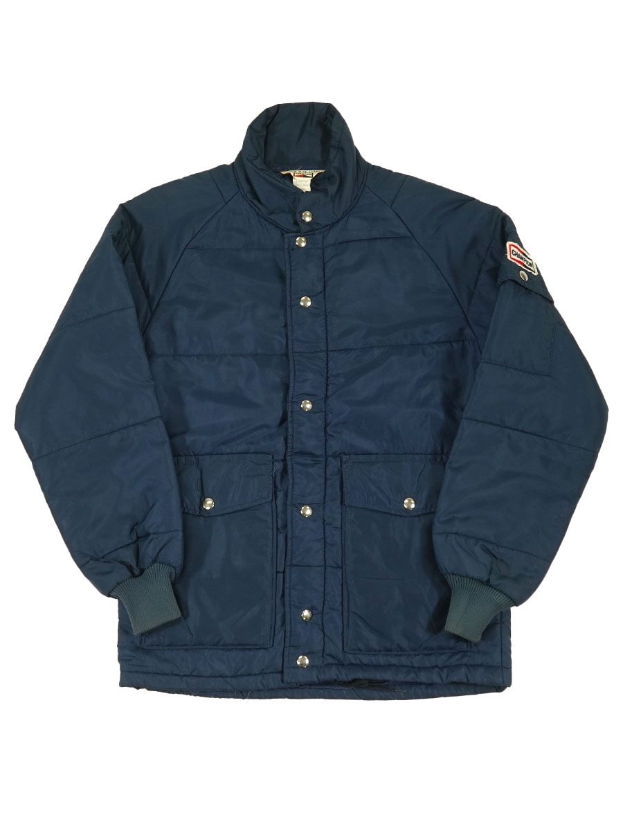 70's CHAMPION PLUG 中綿 レーシングジャケット ネイビー 表記（XS