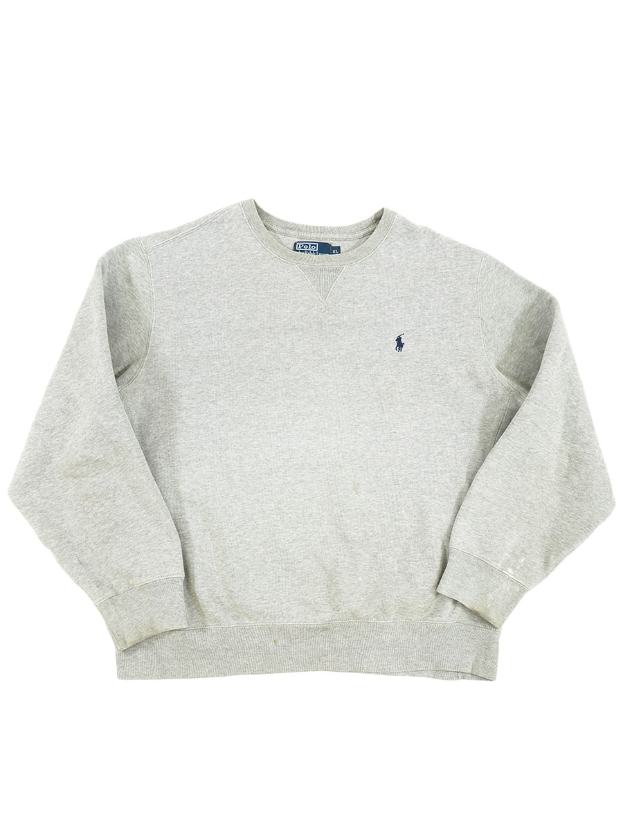 ラルフローレン ポニーマーク 前V ワンポイント スウェット グレー