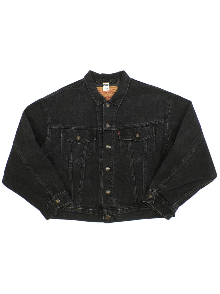 90's Levi's 70598 ブラック デニムジャケット デカパッチ 表記(M