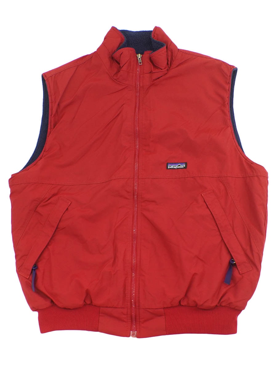 90's～ パタゴニア シェルドシンチラベスト バーントチリ 実寸(L位