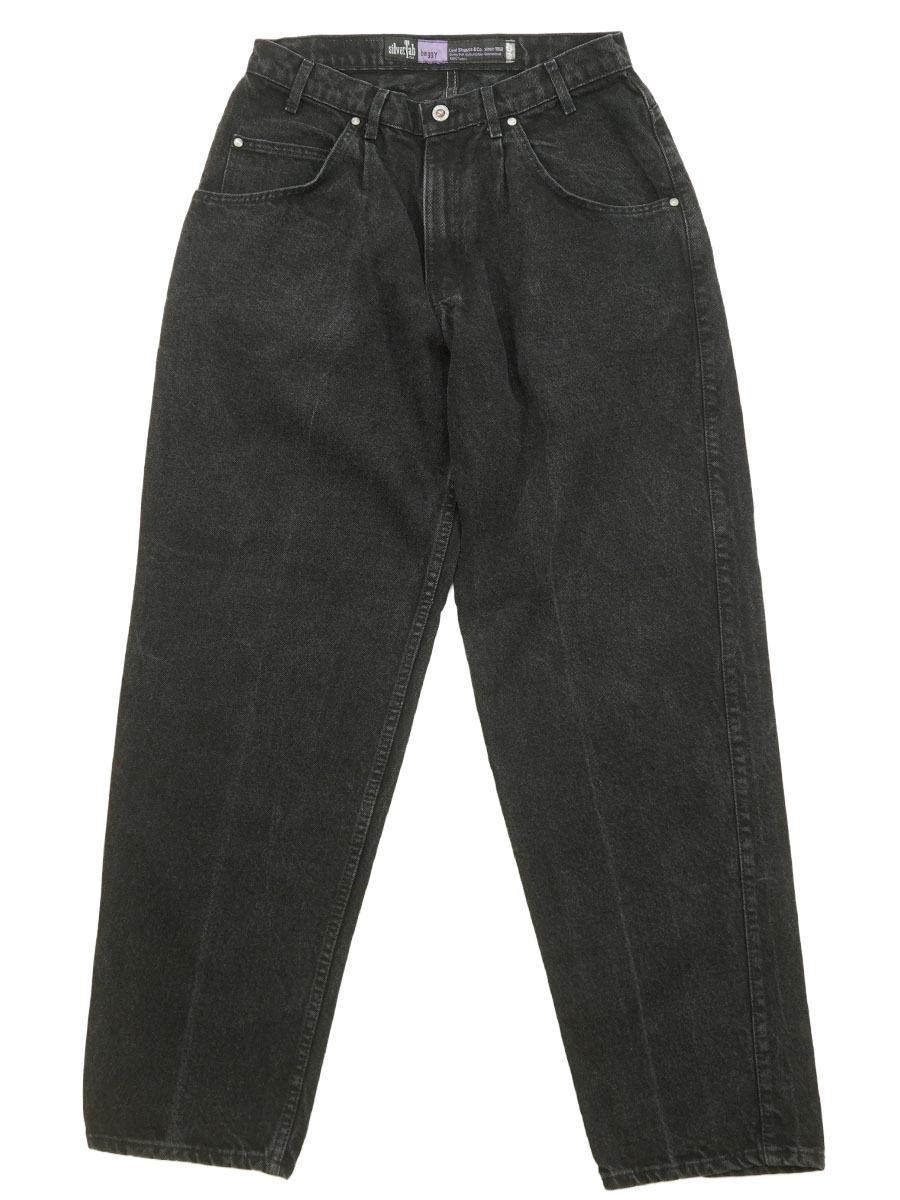 90'S LEVI'S SILVER TAB ''BAGGY'' BLACK JEANS (SIZE.W34 L32) MADE