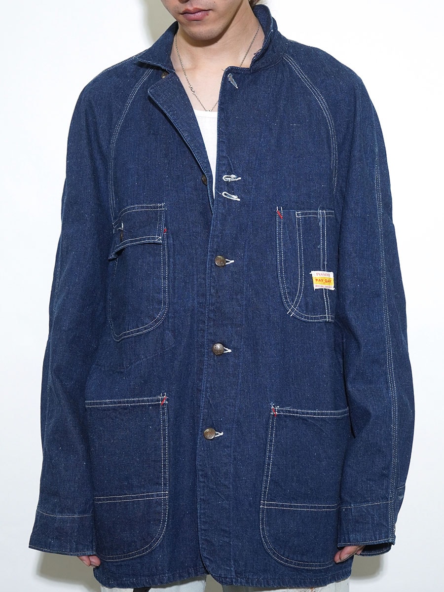 50's PAY-DAY デニムカバーオール 濃紺 実寸(40位) | すべての商品