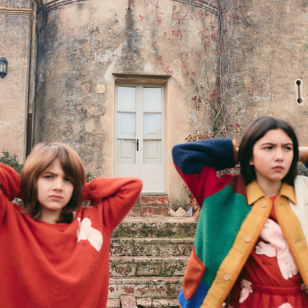 ジャケット ボボ・ショーズ ベビー Color block sheepskin jacket 98