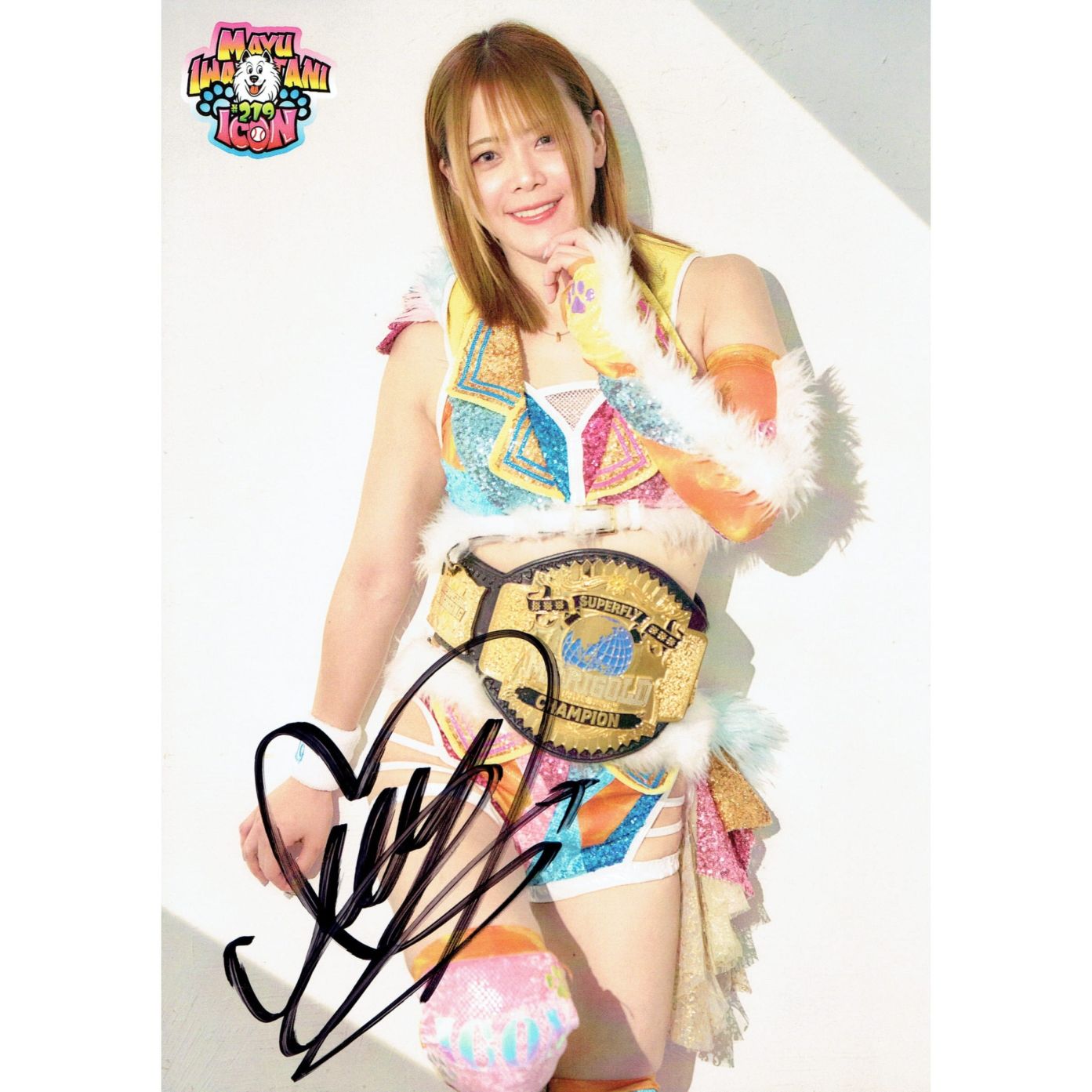 岩谷麻優 #219 マリーゴールド ポートレート 直筆サイン入り ベルト 7