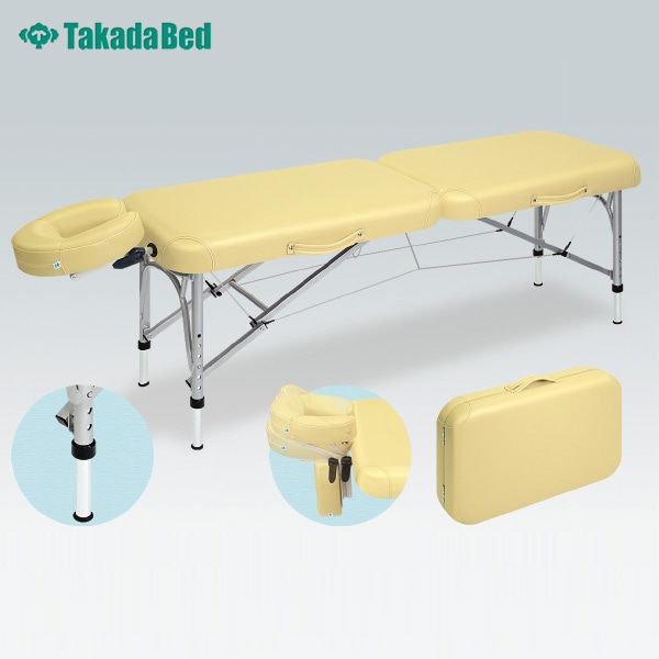 高田ベッド 軽量 折りたたみ マッサージ治療台 サンタナ 無孔 TB-1104