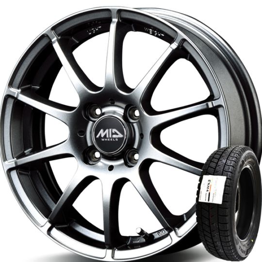 2025年製造 ブリヂストン ブリザック VRX3 155/65R14+MIDホイールズ