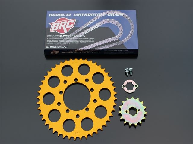 CBX400F/CBX550F/CBR400F ゴールドスプロケ&ゴールドチエン520サイズ