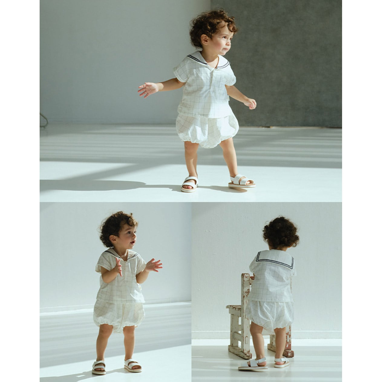 MARLMARL マールマール パドルロンパース (70-80cm) / グラフホワイト